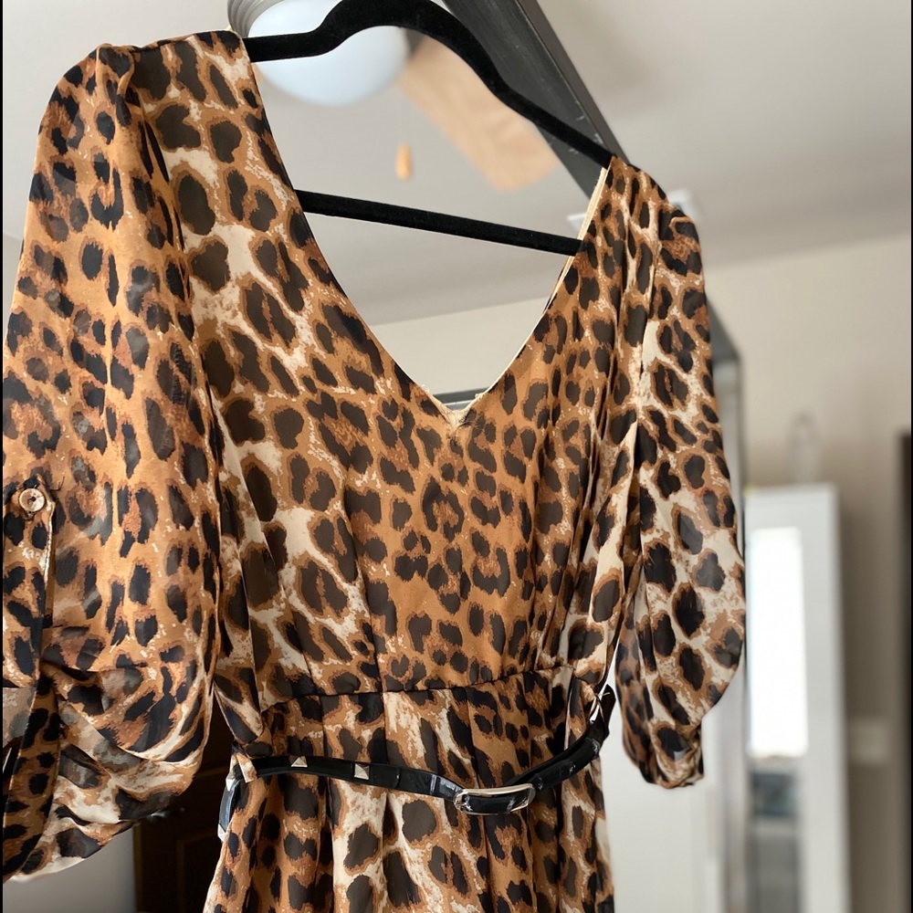 Cheetah print romper